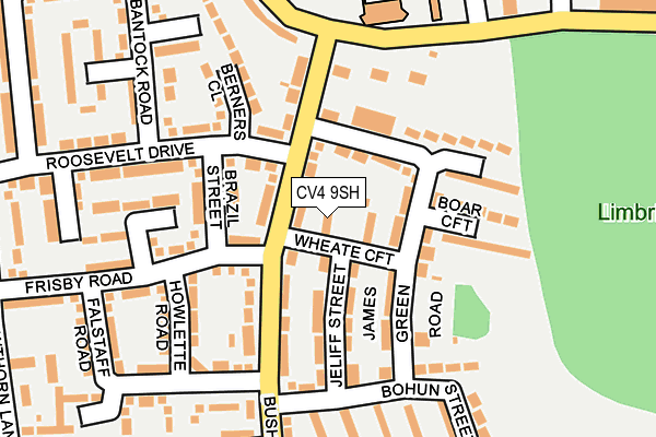 CV4 9SH map - OS OpenMap – Local (Ordnance Survey)