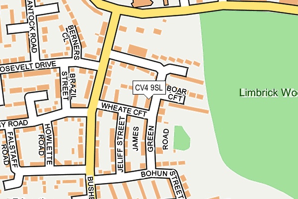 CV4 9SL map - OS OpenMap – Local (Ordnance Survey)