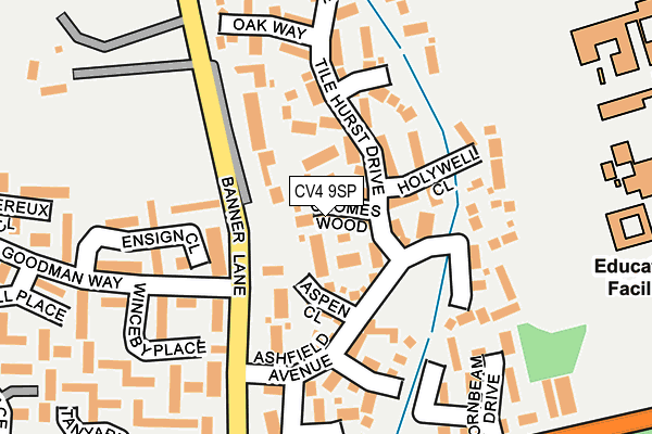 CV4 9SP map - OS OpenMap – Local (Ordnance Survey)