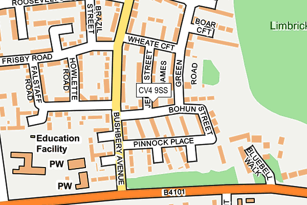 CV4 9SS map - OS OpenMap – Local (Ordnance Survey)