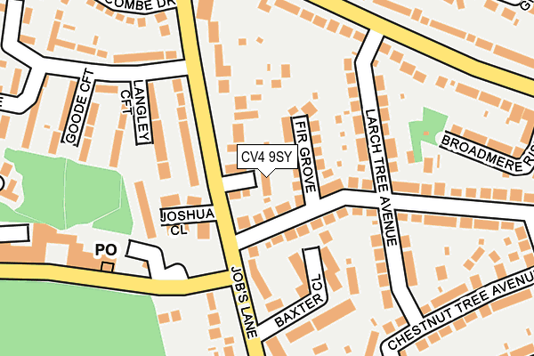CV4 9SY map - OS OpenMap – Local (Ordnance Survey)