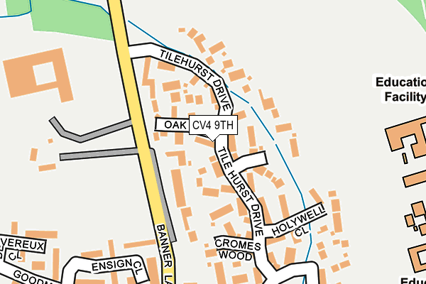 CV4 9TH map - OS OpenMap – Local (Ordnance Survey)