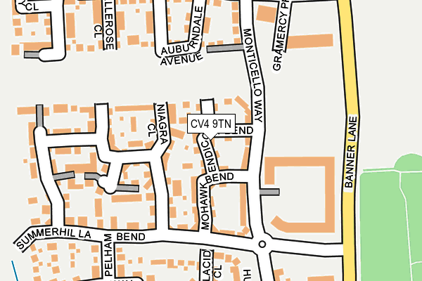 CV4 9TN map - OS OpenMap – Local (Ordnance Survey)