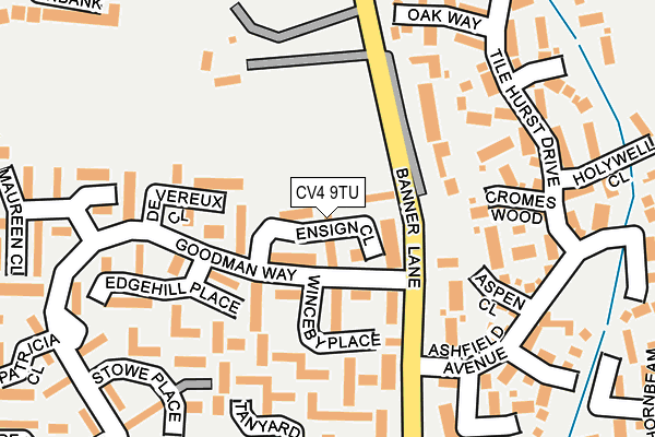 CV4 9TU map - OS OpenMap – Local (Ordnance Survey)