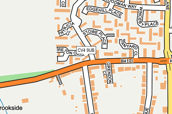 CV4 9UB map - OS OpenMap – Local (Ordnance Survey)