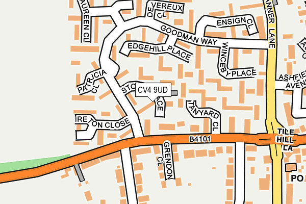 CV4 9UD map - OS OpenMap – Local (Ordnance Survey)