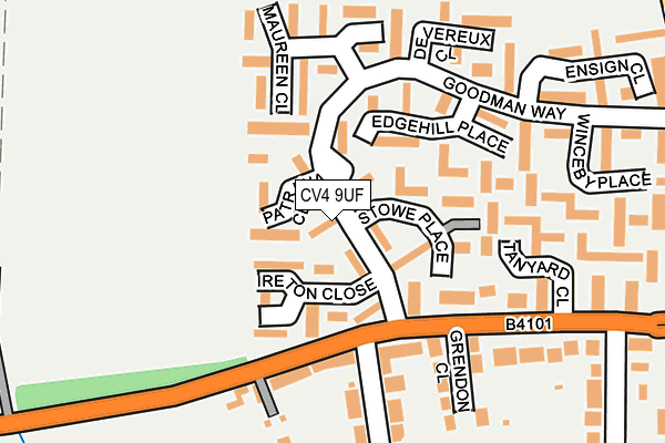 CV4 9UF map - OS OpenMap – Local (Ordnance Survey)