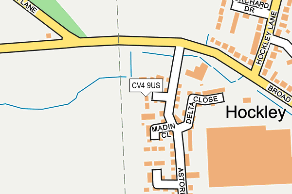 CV4 9US map - OS OpenMap – Local (Ordnance Survey)
