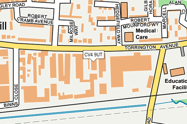 CV4 9UT map - OS OpenMap – Local (Ordnance Survey)