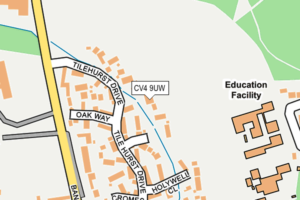 CV4 9UW map - OS OpenMap – Local (Ordnance Survey)