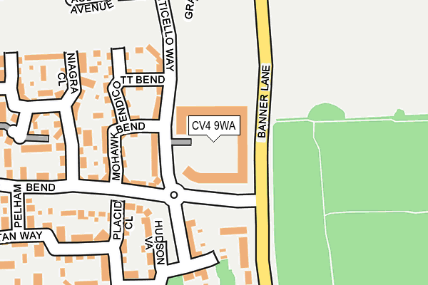 CV4 9WA map - OS OpenMap – Local (Ordnance Survey)