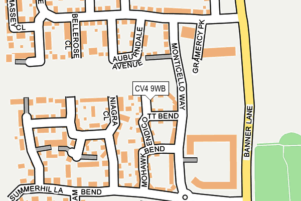 CV4 9WB map - OS OpenMap – Local (Ordnance Survey)