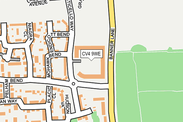 CV4 9WE map - OS OpenMap – Local (Ordnance Survey)