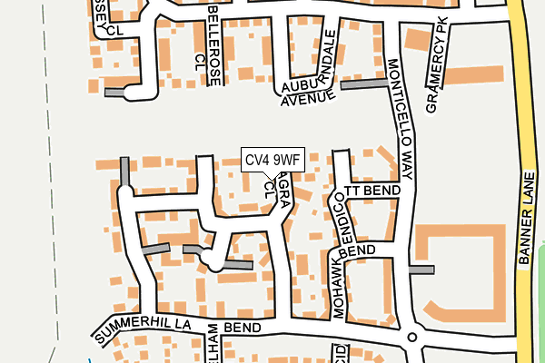 CV4 9WF map - OS OpenMap – Local (Ordnance Survey)