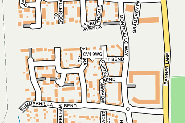 CV4 9WG map - OS OpenMap – Local (Ordnance Survey)
