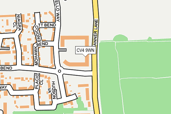 CV4 9WN map - OS OpenMap – Local (Ordnance Survey)
