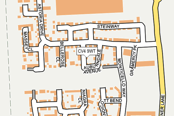 CV4 9WT map - OS OpenMap – Local (Ordnance Survey)