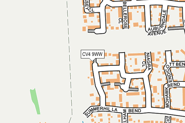 CV4 9WW map - OS OpenMap – Local (Ordnance Survey)