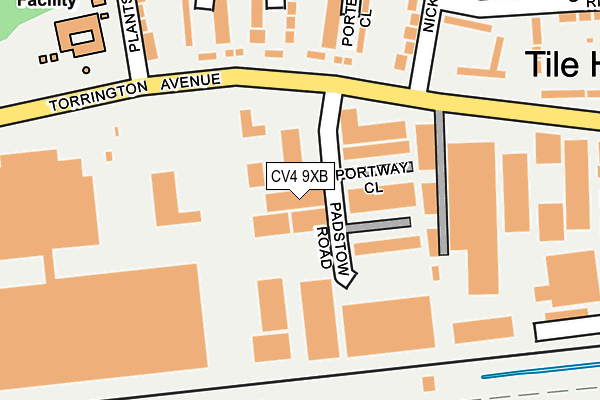 CV4 9XB map - OS OpenMap – Local (Ordnance Survey)