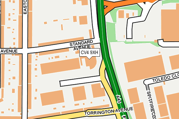 CV4 9XH map - OS OpenMap – Local (Ordnance Survey)