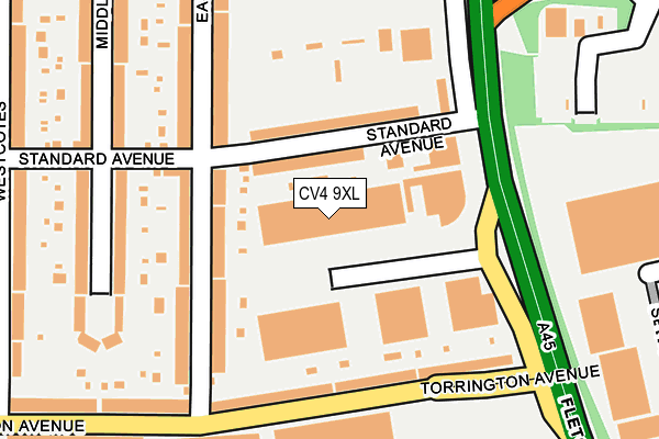CV4 9XL map - OS OpenMap – Local (Ordnance Survey)
