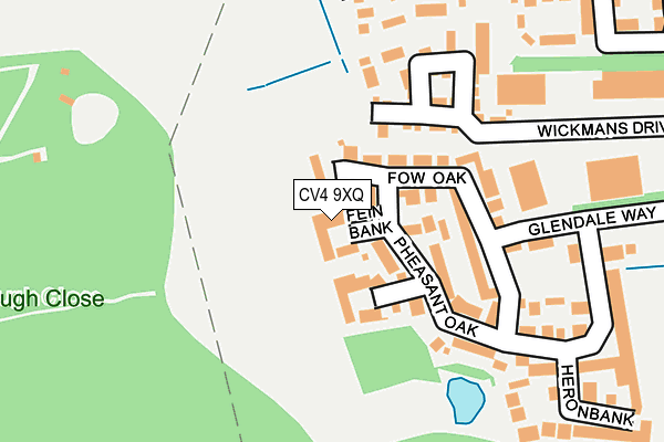 CV4 9XQ map - OS OpenMap – Local (Ordnance Survey)