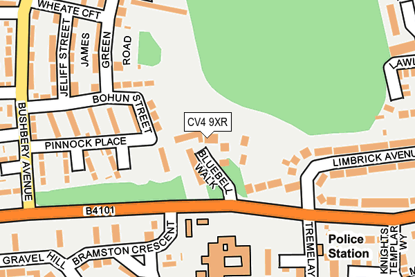 CV4 9XR map - OS OpenMap – Local (Ordnance Survey)