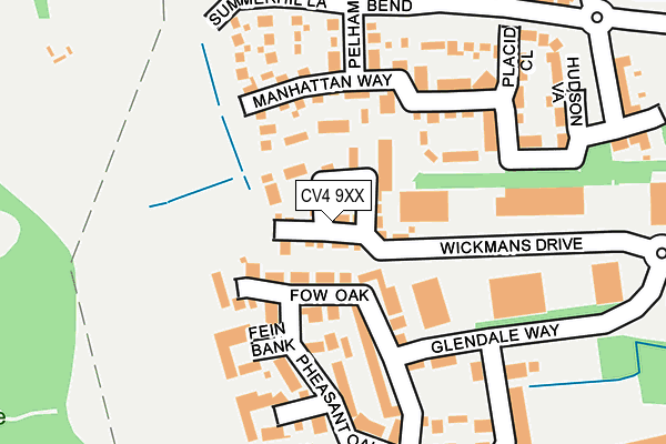 CV4 9XX map - OS OpenMap – Local (Ordnance Survey)