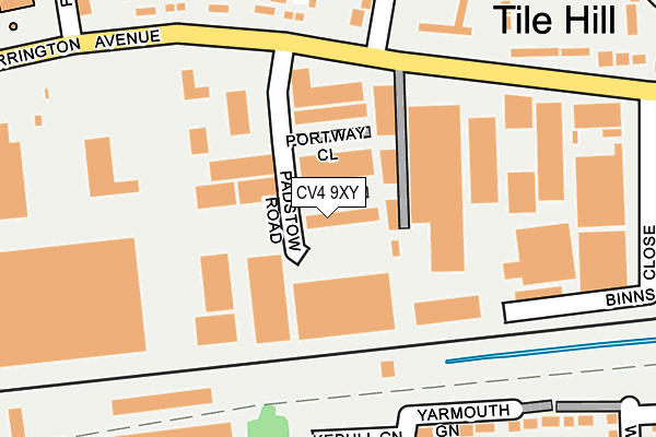 CV4 9XY map - OS OpenMap – Local (Ordnance Survey)