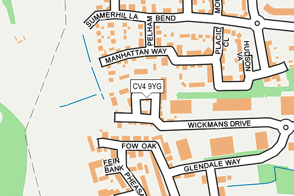 CV4 9YG map - OS OpenMap – Local (Ordnance Survey)