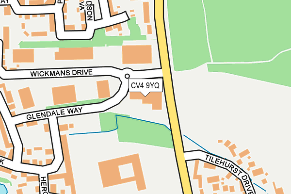 CV4 9YQ map - OS OpenMap – Local (Ordnance Survey)