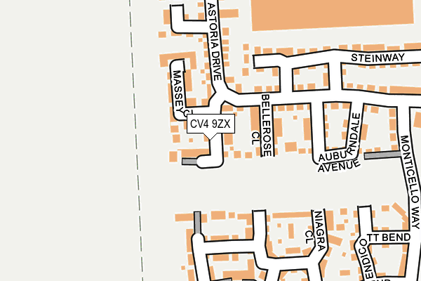 CV4 9ZX map - OS OpenMap – Local (Ordnance Survey)