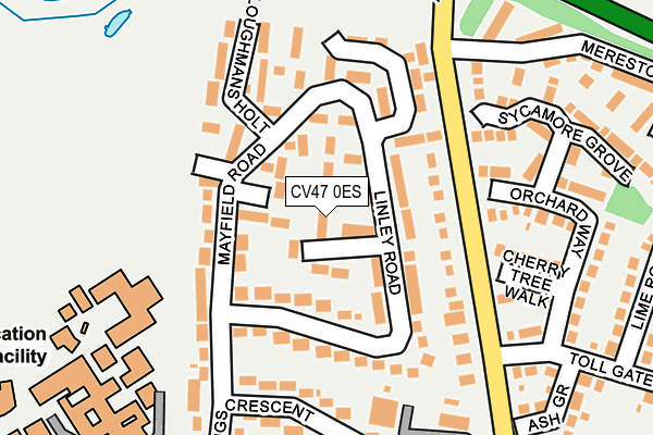 CV47 0ES map - OS OpenMap – Local (Ordnance Survey)