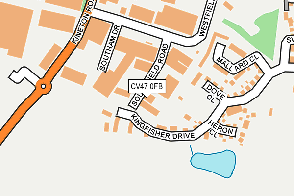 CV47 0FB map - OS OpenMap – Local (Ordnance Survey)