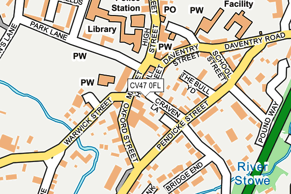 CV47 0FL map - OS OpenMap – Local (Ordnance Survey)
