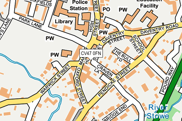 CV47 0FN map - OS OpenMap – Local (Ordnance Survey)