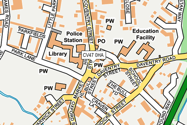 CV47 0HA map - OS OpenMap – Local (Ordnance Survey)