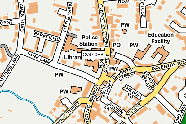 CV47 0HB map - OS OpenMap – Local (Ordnance Survey)