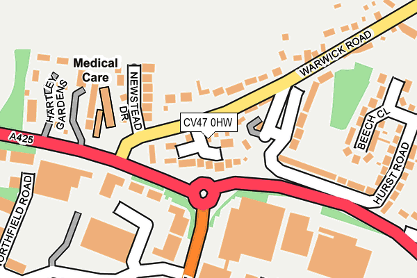 CV47 0HW map - OS OpenMap – Local (Ordnance Survey)
