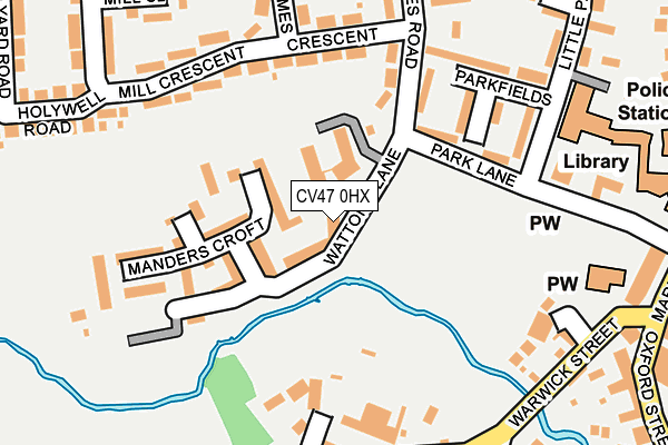 CV47 0HX map - OS OpenMap – Local (Ordnance Survey)