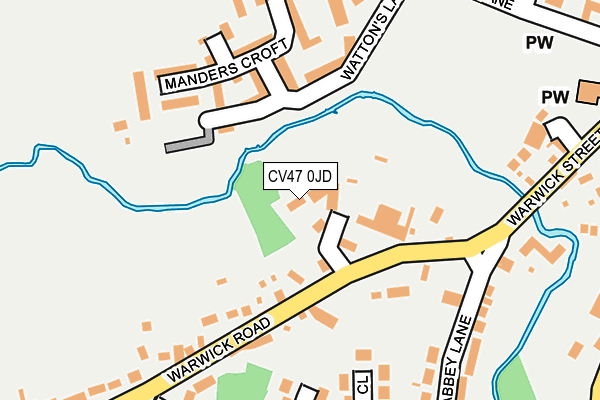 CV47 0JD map - OS OpenMap – Local (Ordnance Survey)