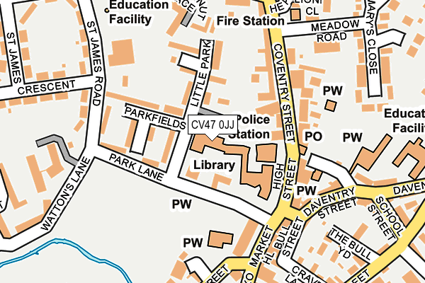 CV47 0JJ map - OS OpenMap – Local (Ordnance Survey)