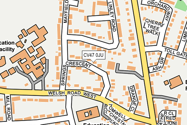 CV47 0JU map - OS OpenMap – Local (Ordnance Survey)