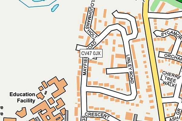 CV47 0JX map - OS OpenMap – Local (Ordnance Survey)