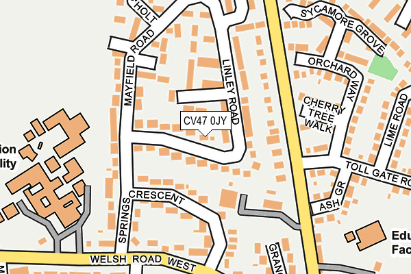 CV47 0JY map - OS OpenMap – Local (Ordnance Survey)