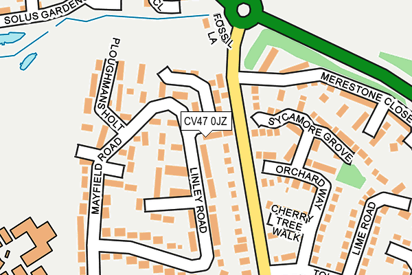 CV47 0JZ map - OS OpenMap – Local (Ordnance Survey)