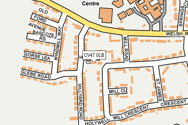 CV47 0LB map - OS OpenMap – Local (Ordnance Survey)