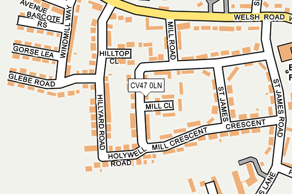 CV47 0LN map - OS OpenMap – Local (Ordnance Survey)