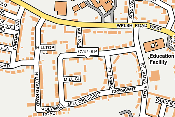 CV47 0LP map - OS OpenMap – Local (Ordnance Survey)