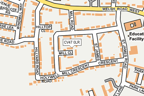 CV47 0LR map - OS OpenMap – Local (Ordnance Survey)